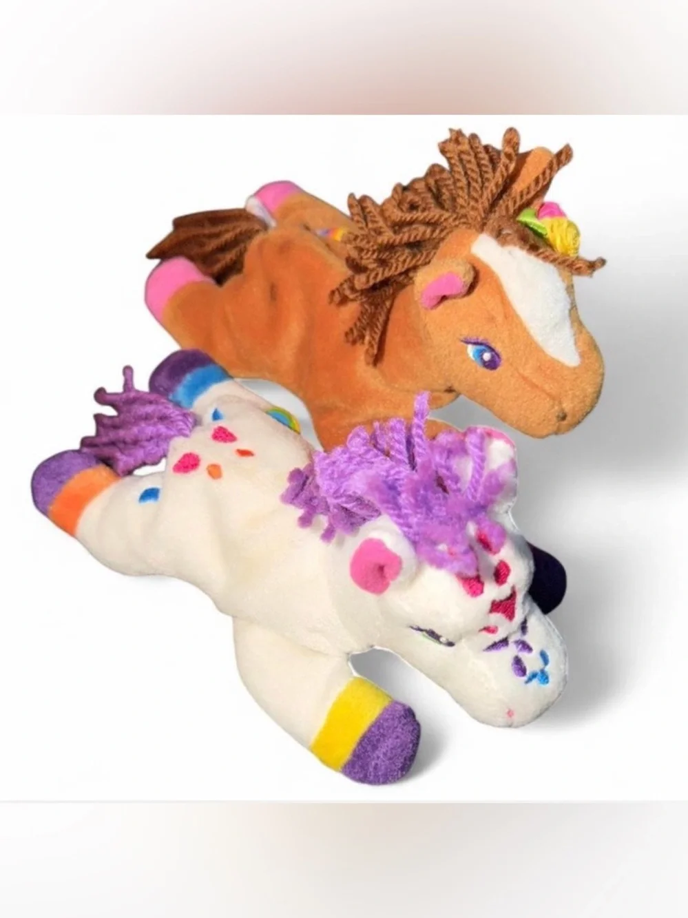 VINTAGE EUC Lollipop & Rainbow Chaser beanie plushies